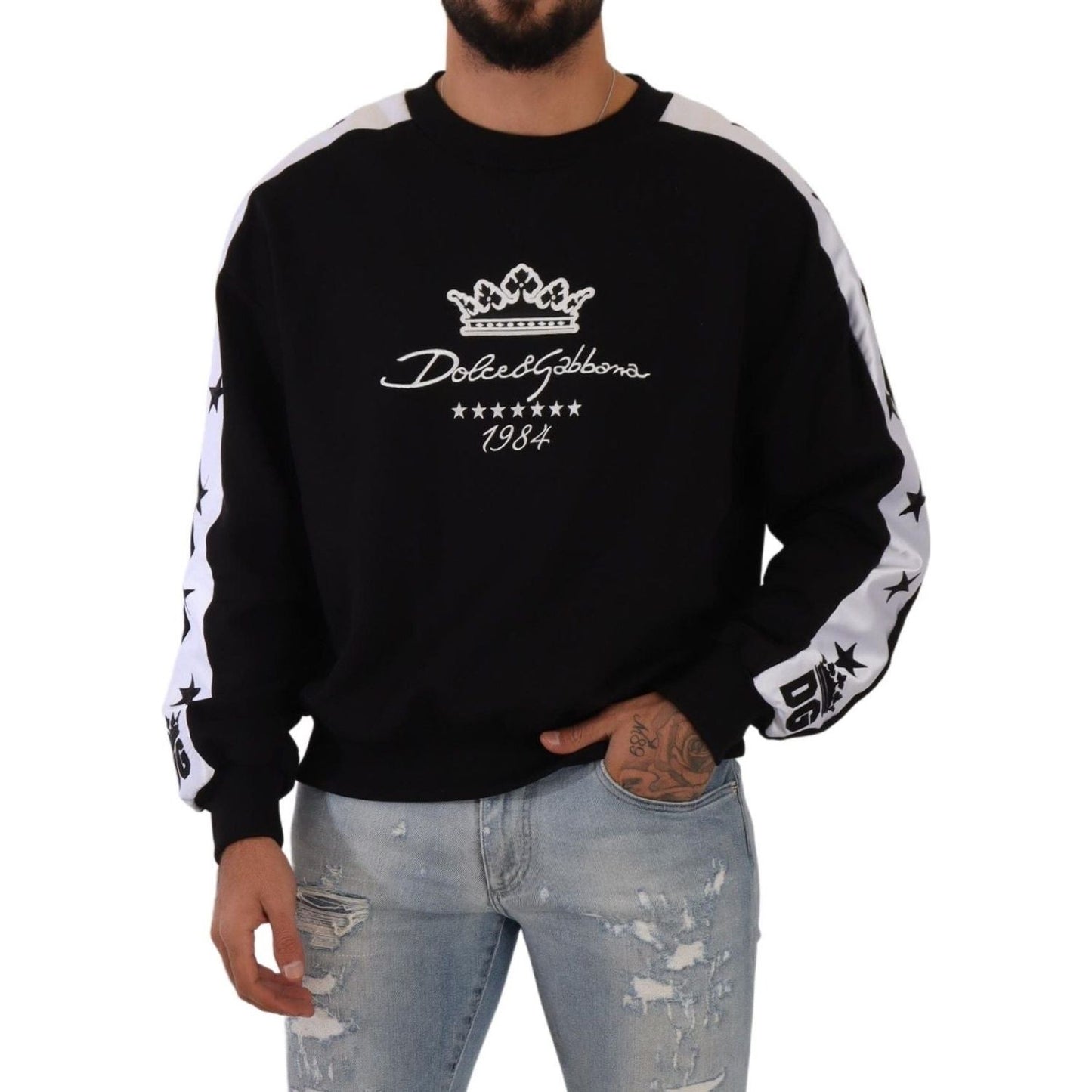 Dolce & Gabbana Elegant Crown 1984 Crewneck Sweater Dolce & Gabbana