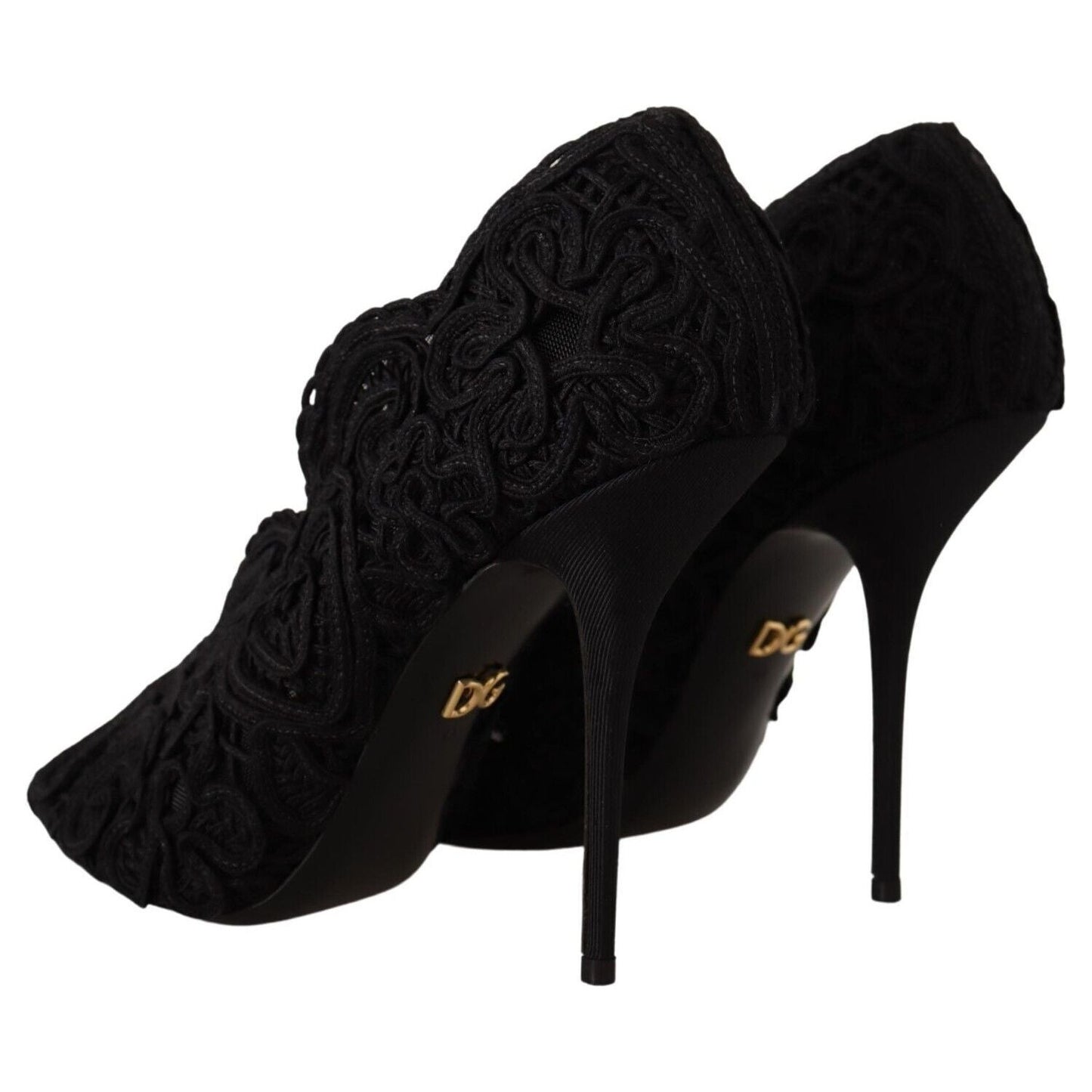 Dolce & Gabbana Elegant Black Lace Stiletto Heels Dolce & Gabbana