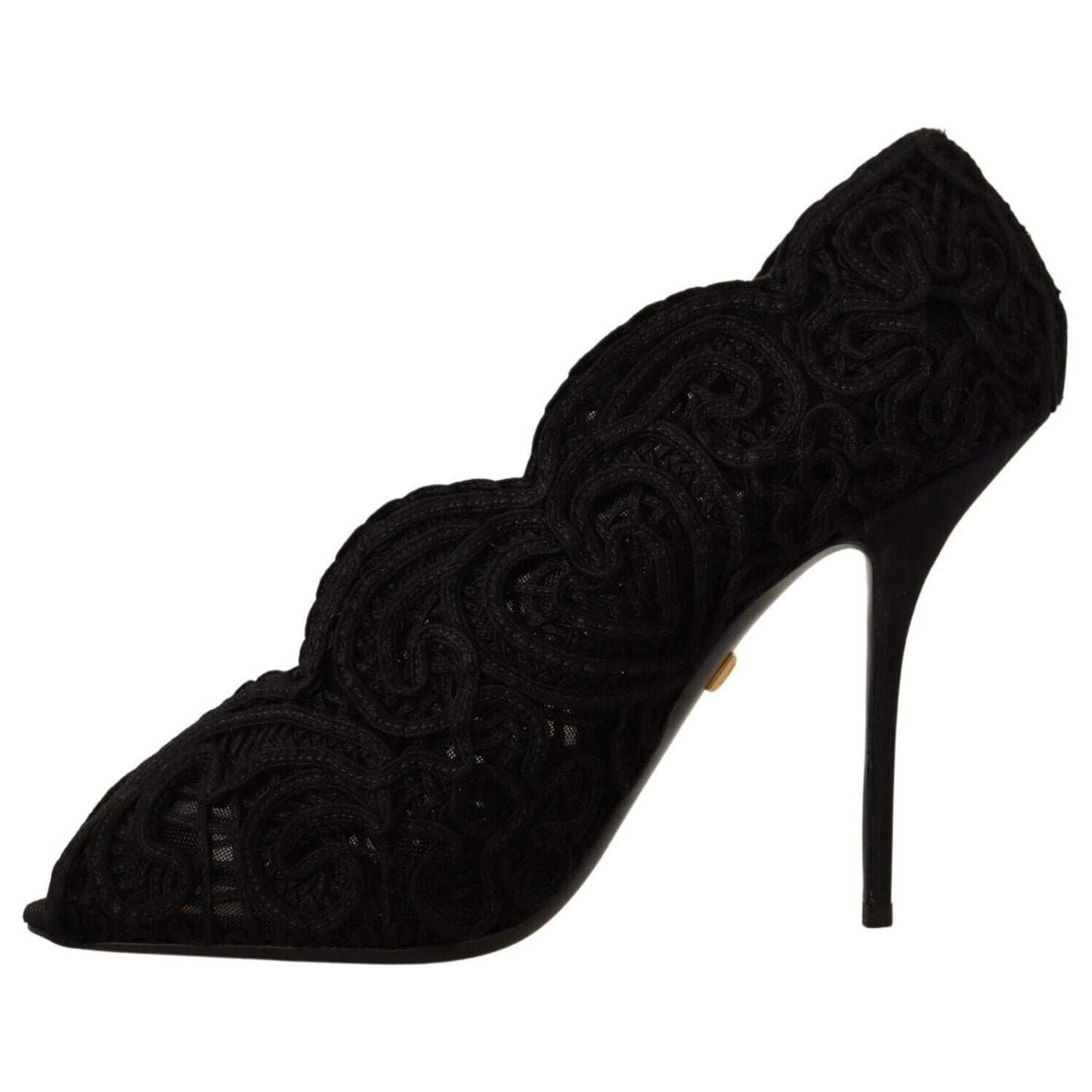 Dolce & Gabbana Elegant Black Lace Stiletto Heels Dolce & Gabbana