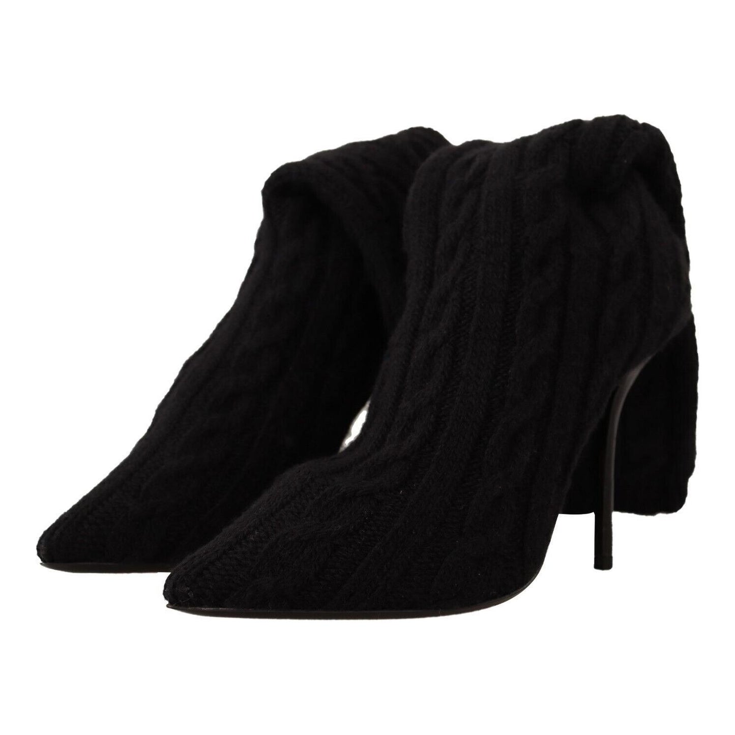 Dolce & Gabbana Elegant Stretch Sock Boots in Black Dolce & Gabbana