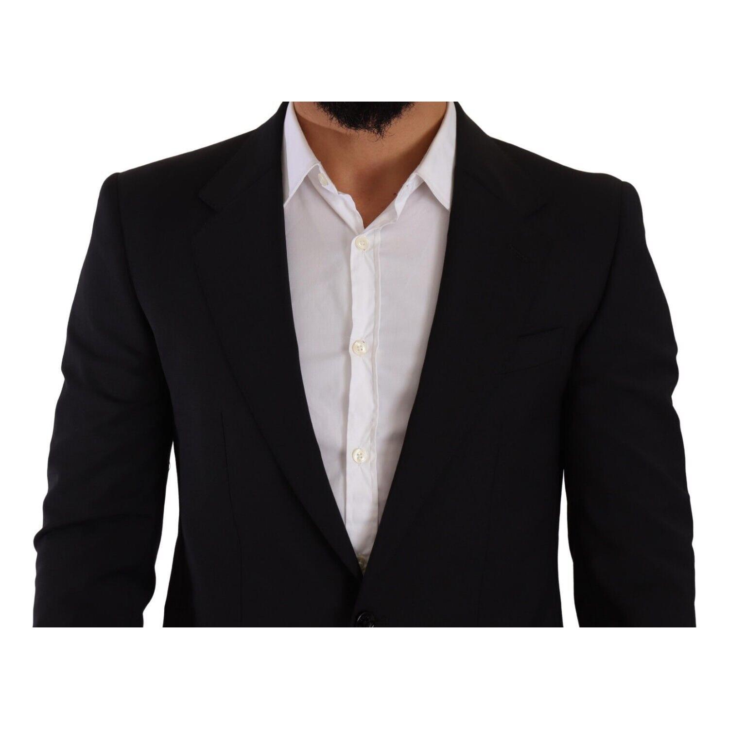 سترة مارتيني سوداء أنيقة بقصّة Slim Fit مع فيست من Dolce &amp; Gabbana
