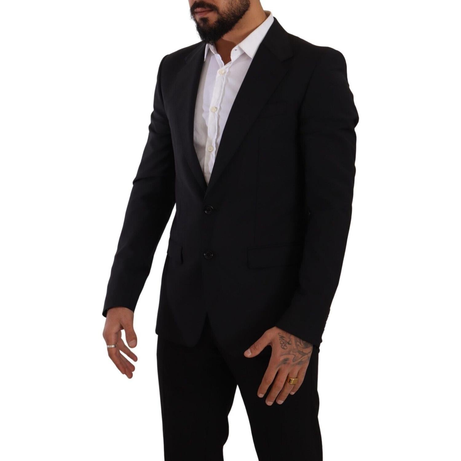 سترة مارتيني سوداء أنيقة بقصّة Slim Fit مع فيست من Dolce &amp; Gabbana
