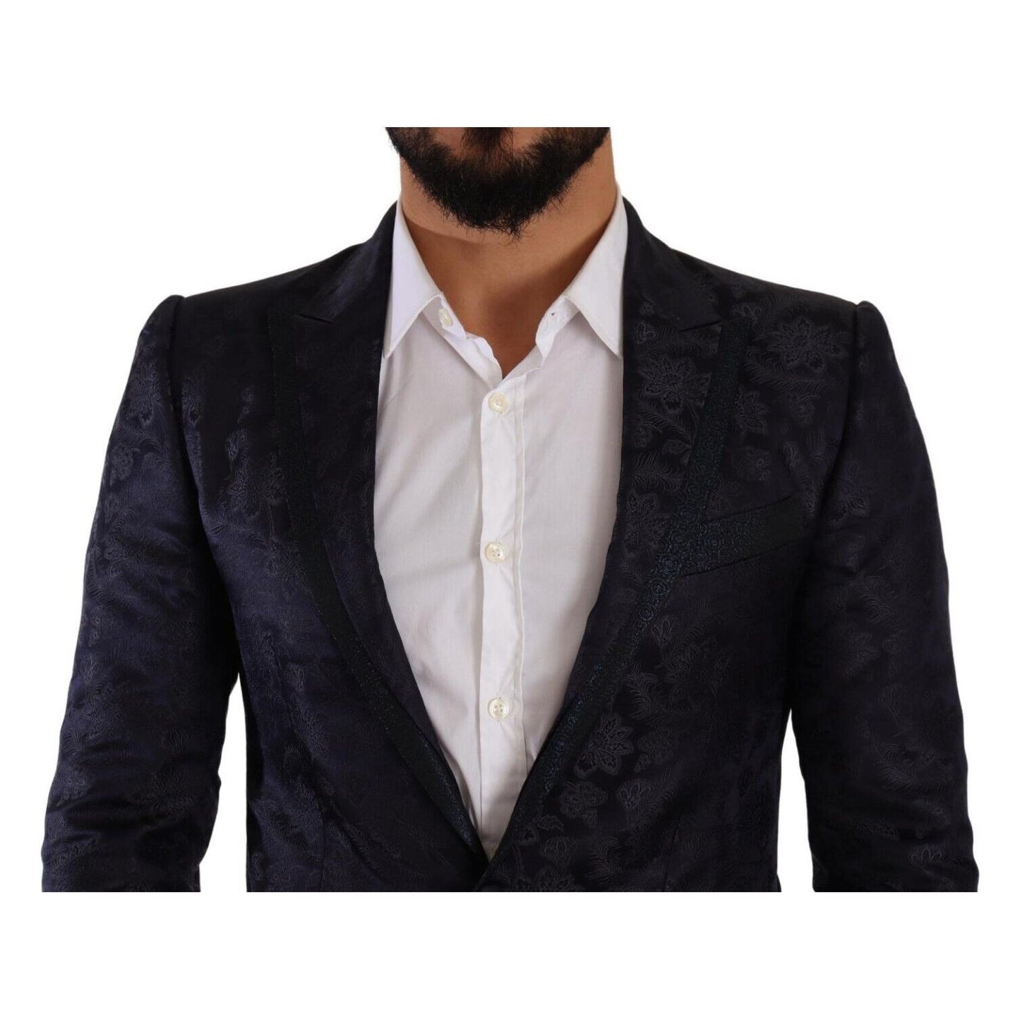 Dolce & Gabbana Elegant Dark Blue MARTINI Formal Blazer Dolce & Gabbana