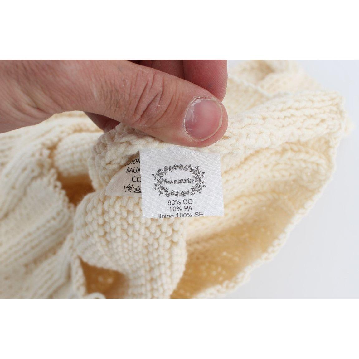 سترة PINK MEMORIES من مزيج القطن باللون البيج بدون أكمام