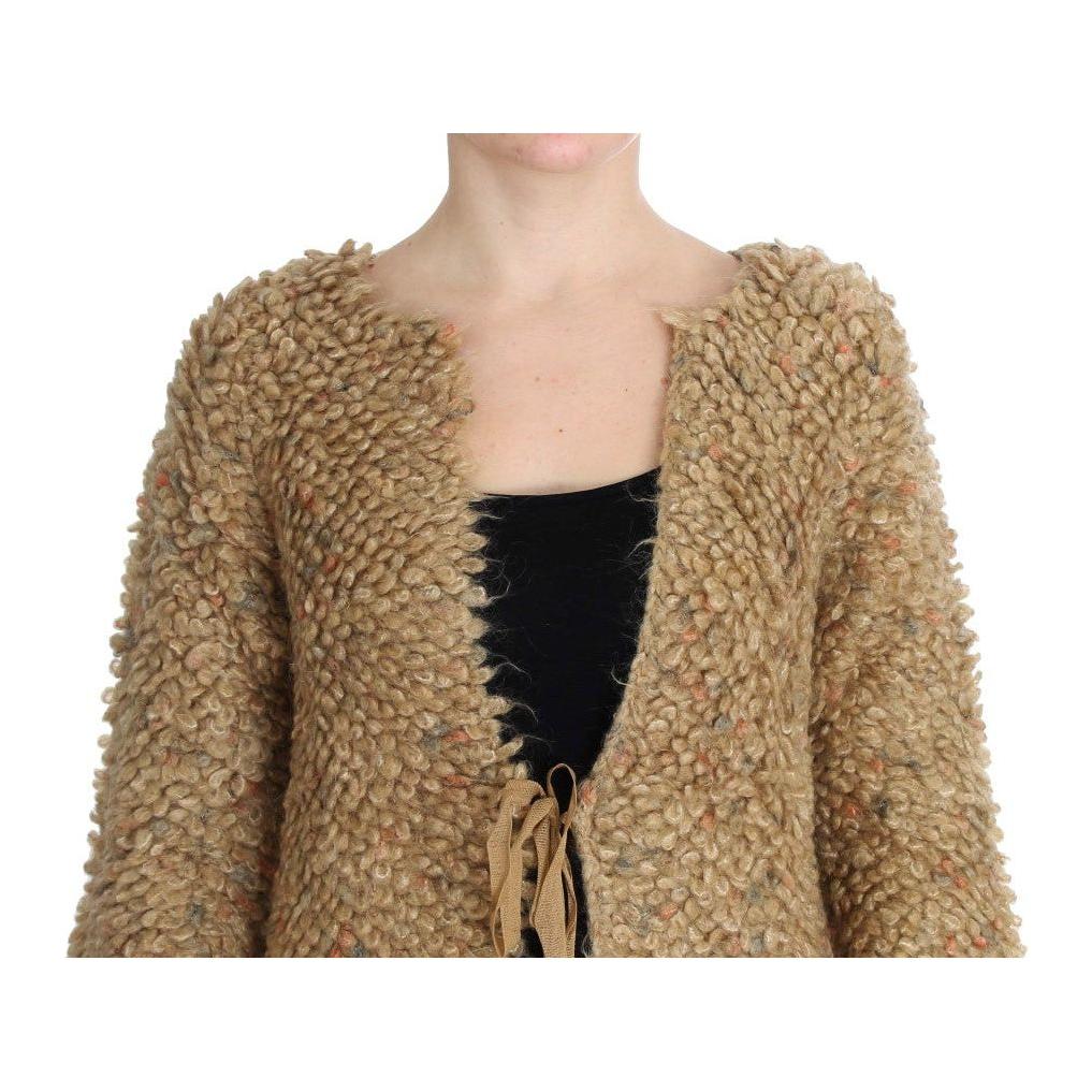 معطف صوف أنيق باللون البيج من PINK MEMORIES