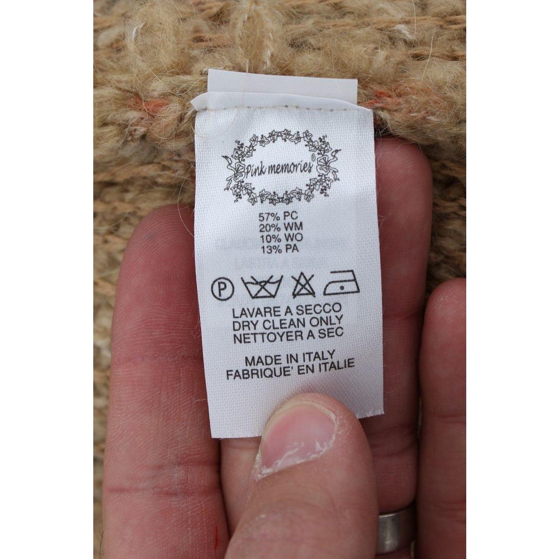 معطف صوف أنيق باللون البيج من PINK MEMORIES