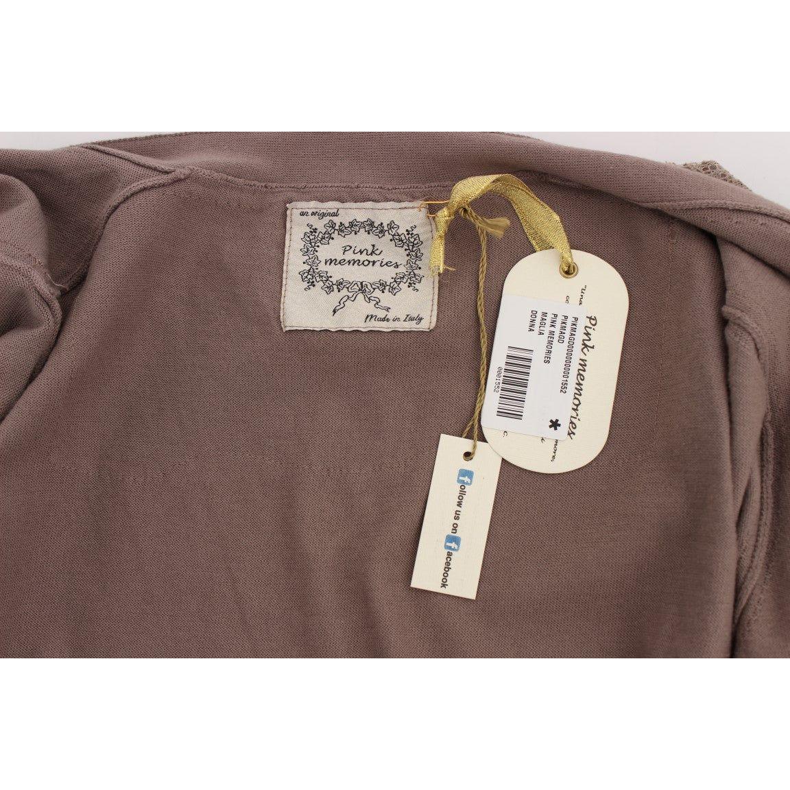 كنزة كارديجان أنيقة من القطن باللون الأرجواني من PINK MEMORIES