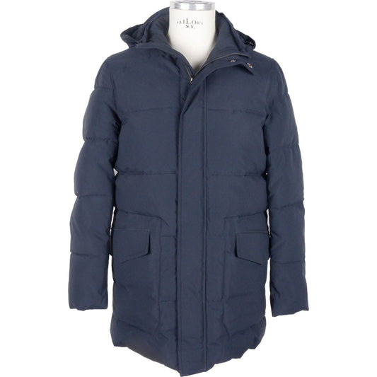 Emilio Romanelli Blue Polyester Jacket