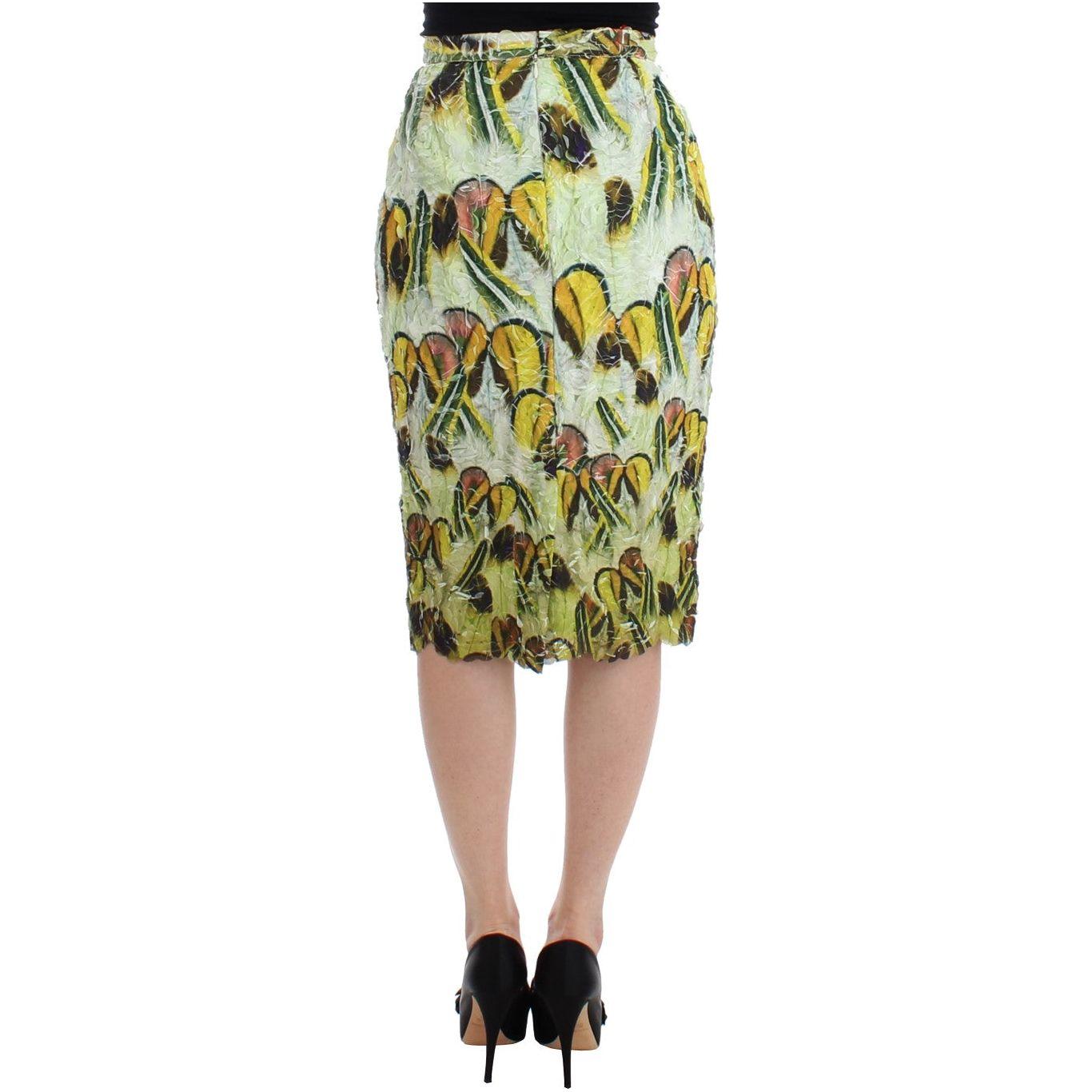 Lanre Da Silva Ajayi Vibrant Silk Blend Pencil Skirt Lanre Da Silva Ajayi