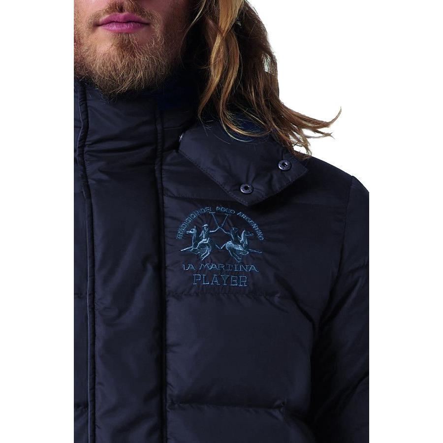 La Martina Elegant Sports Jacket with Hood in Navy Blue La Martina