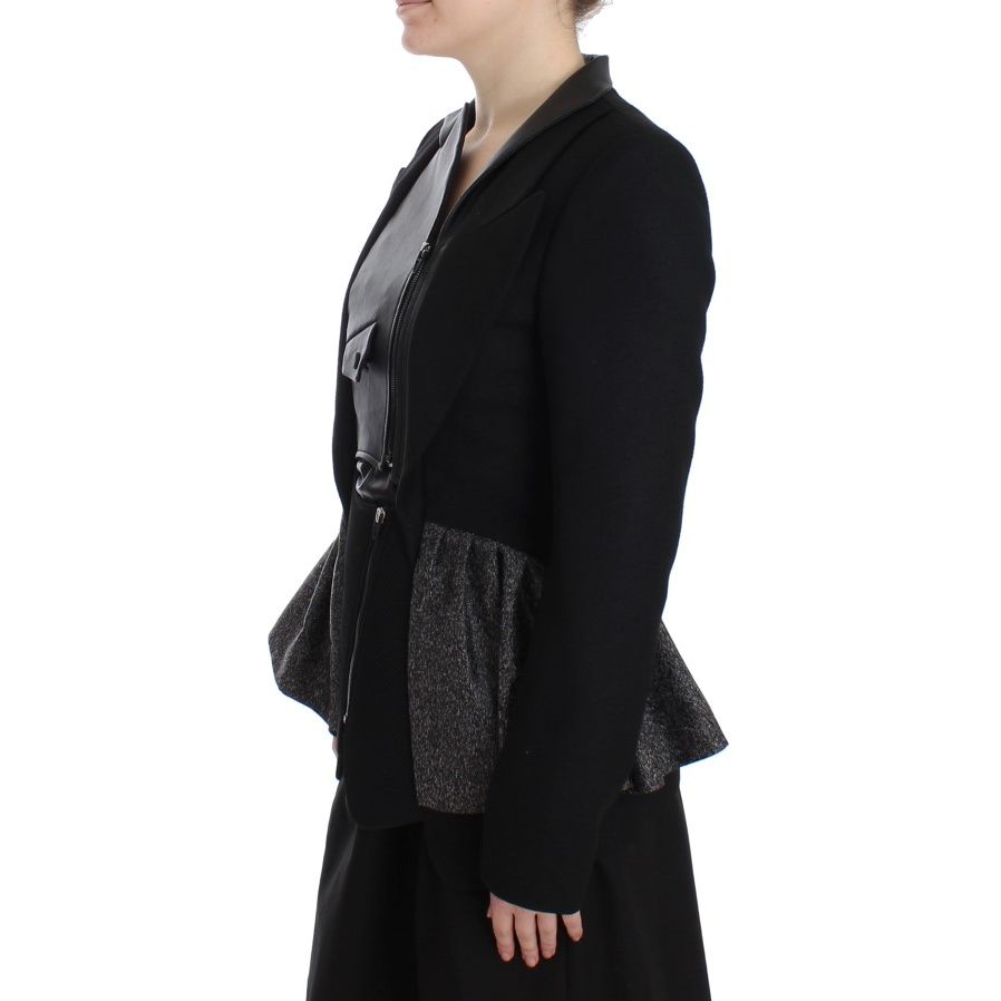 KAALE SUKTAE Black Short Blazer Coat Biker Jacket