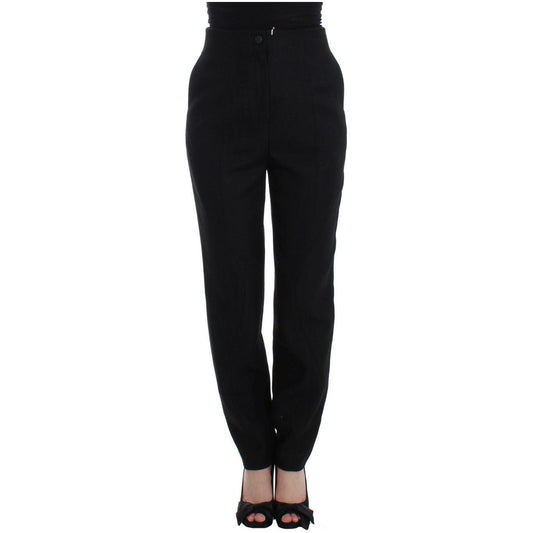 KAALE SUKTAE Elegant High-Waist Black Pants Jeans & Pants KAALE SUKTAE