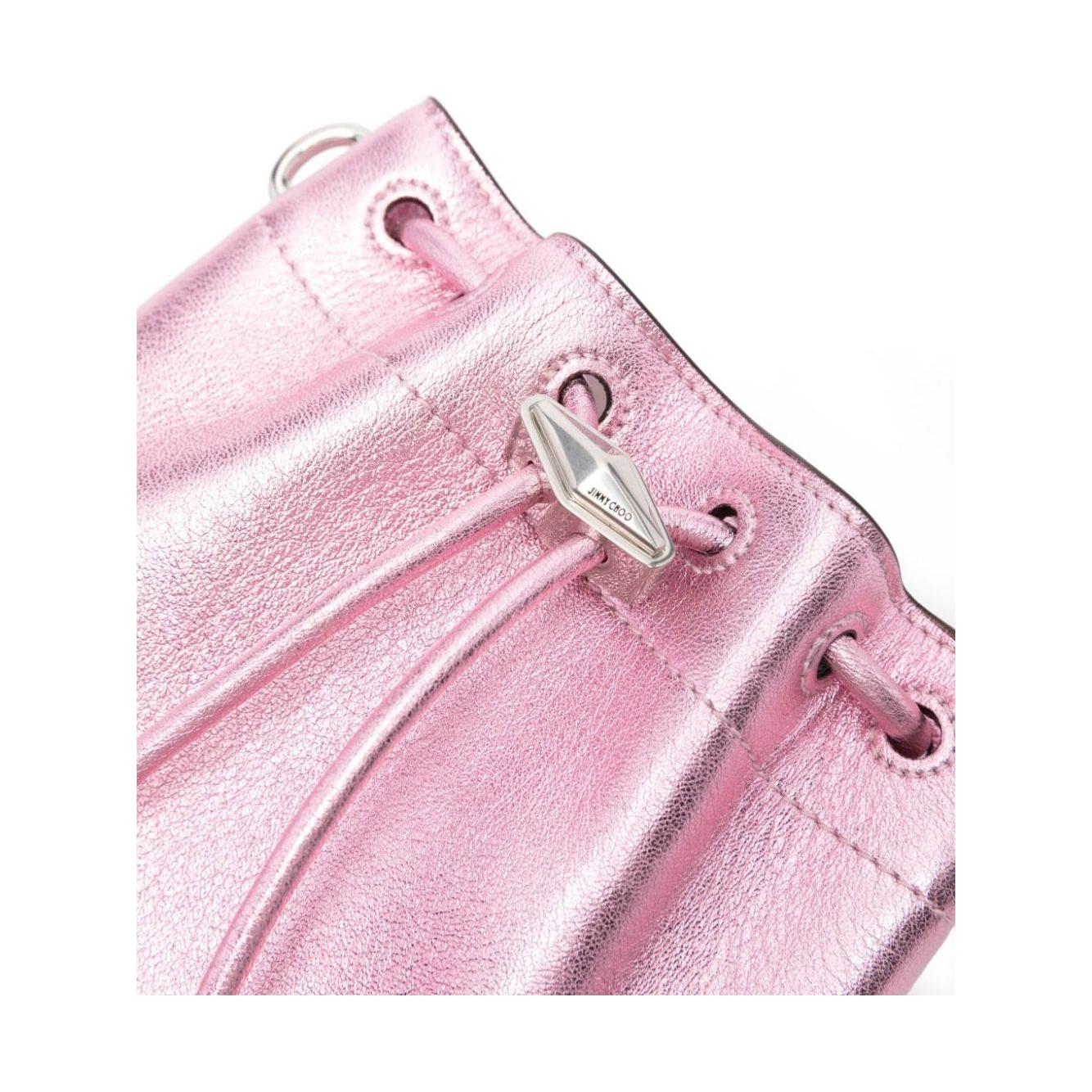 Jimmy Choo rose pink leather metallic finish Bag Clutches Jimmy Choo