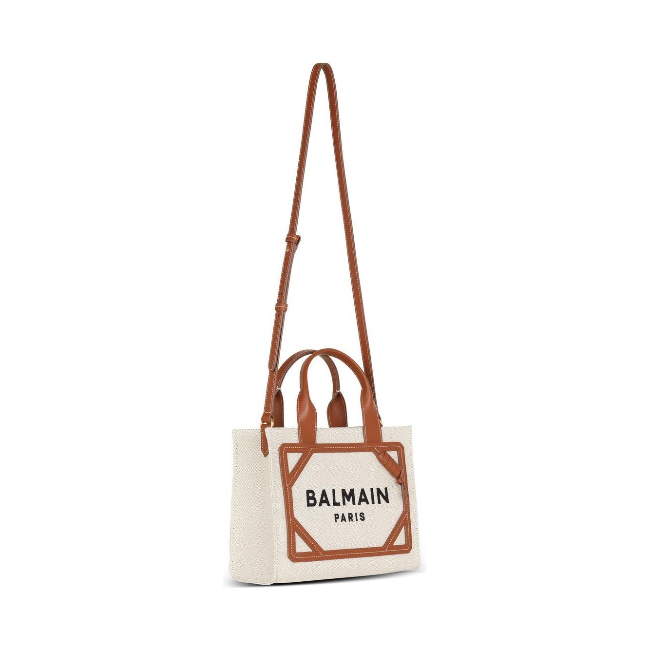 Balmain cotton blend canvas Bag Brown Shopper Balmain