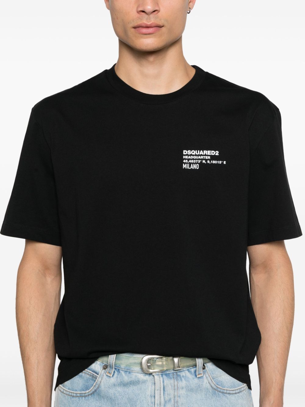 Dsquared2 T-shirts and Polos Black Topwear Dsquared2