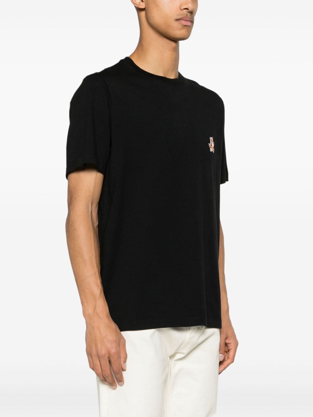 MAISON KITSUNE' T-shirts and Polos Black Topwear Maison Kitsune'