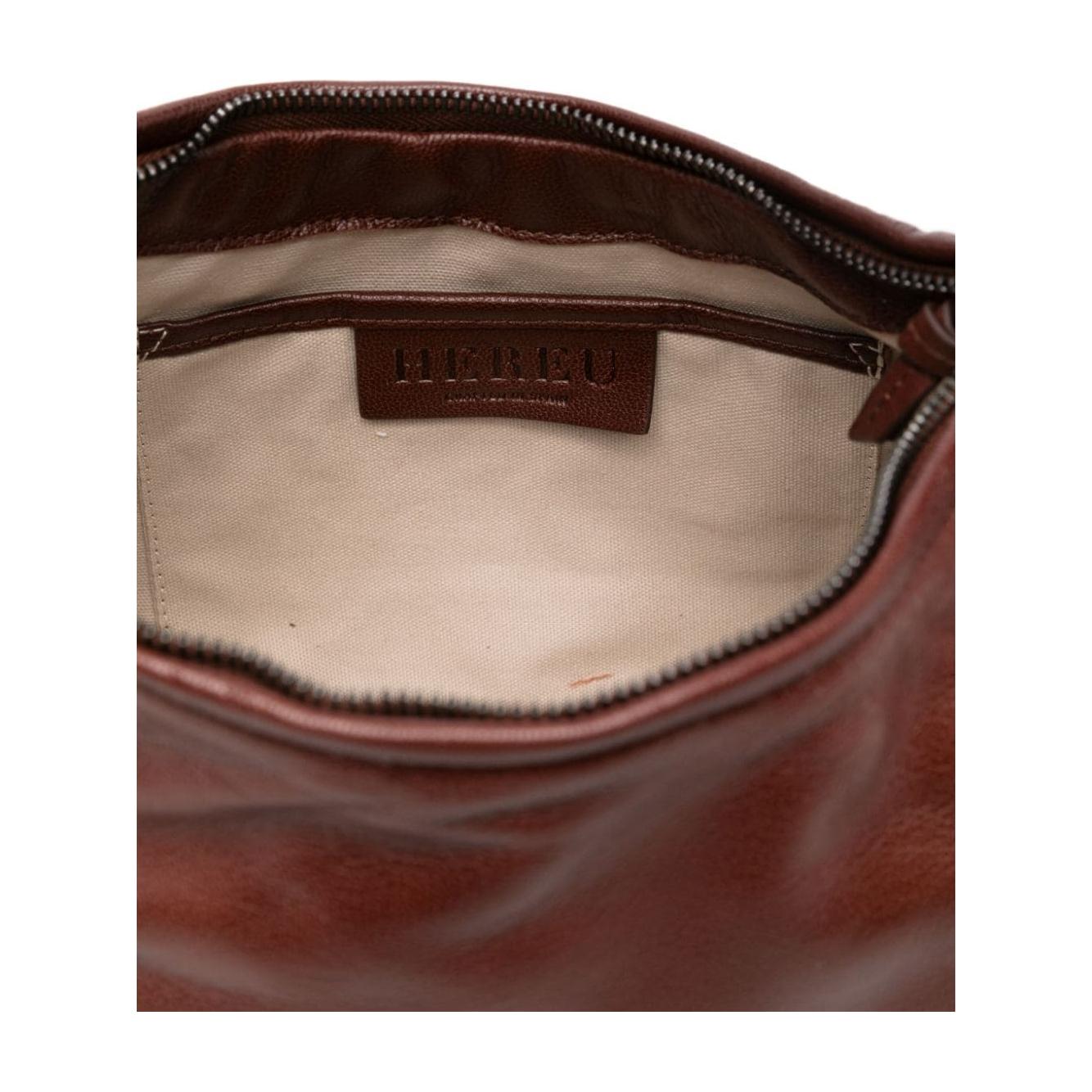 HEREU Auburn Brown calf leather Handbag Handbag Hereu