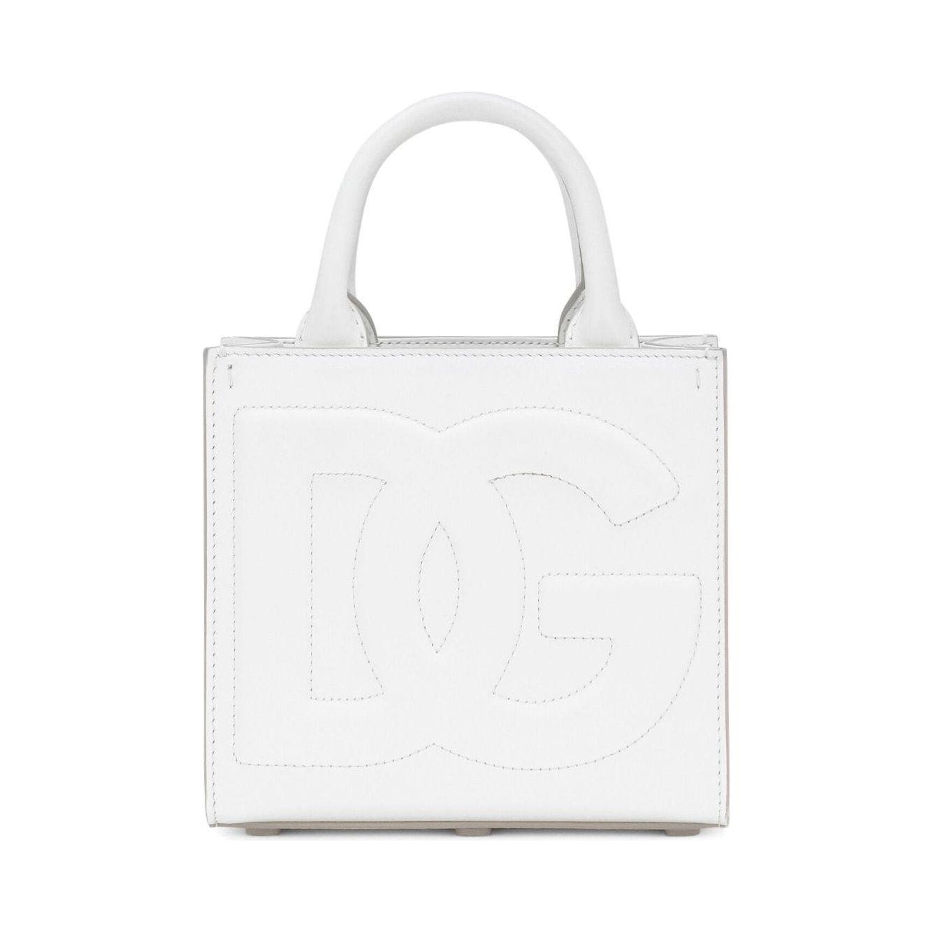 Dolce & Gabbana DG Daily Calf Leather Tote Bag White Shoulder Dolce & Gabbana