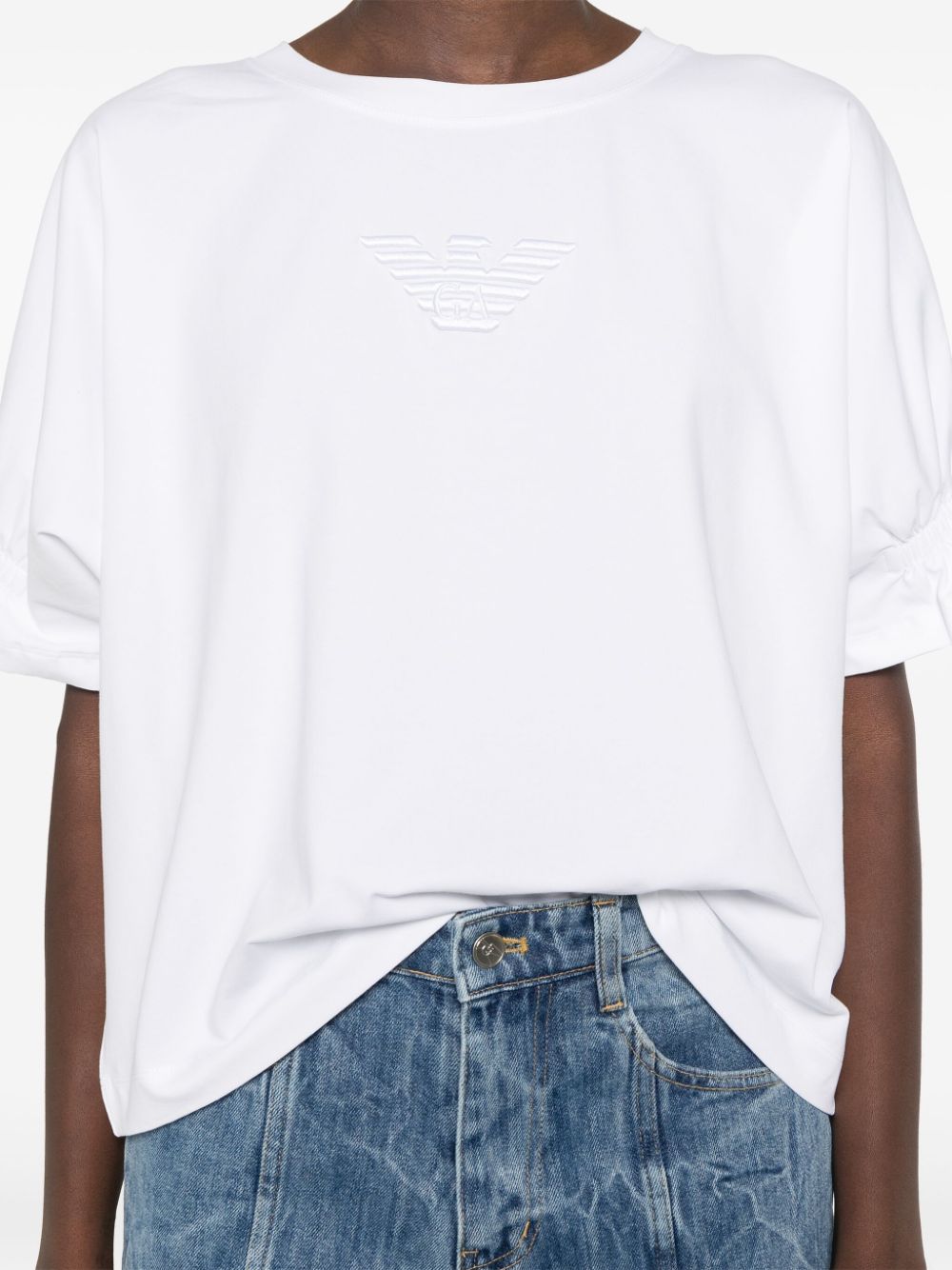 Emporio Armani T-shirts and Polos White Topwear Emporio Armani