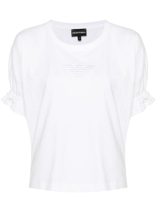 Emporio Armani T-shirts and Polos White Topwear Emporio Armani