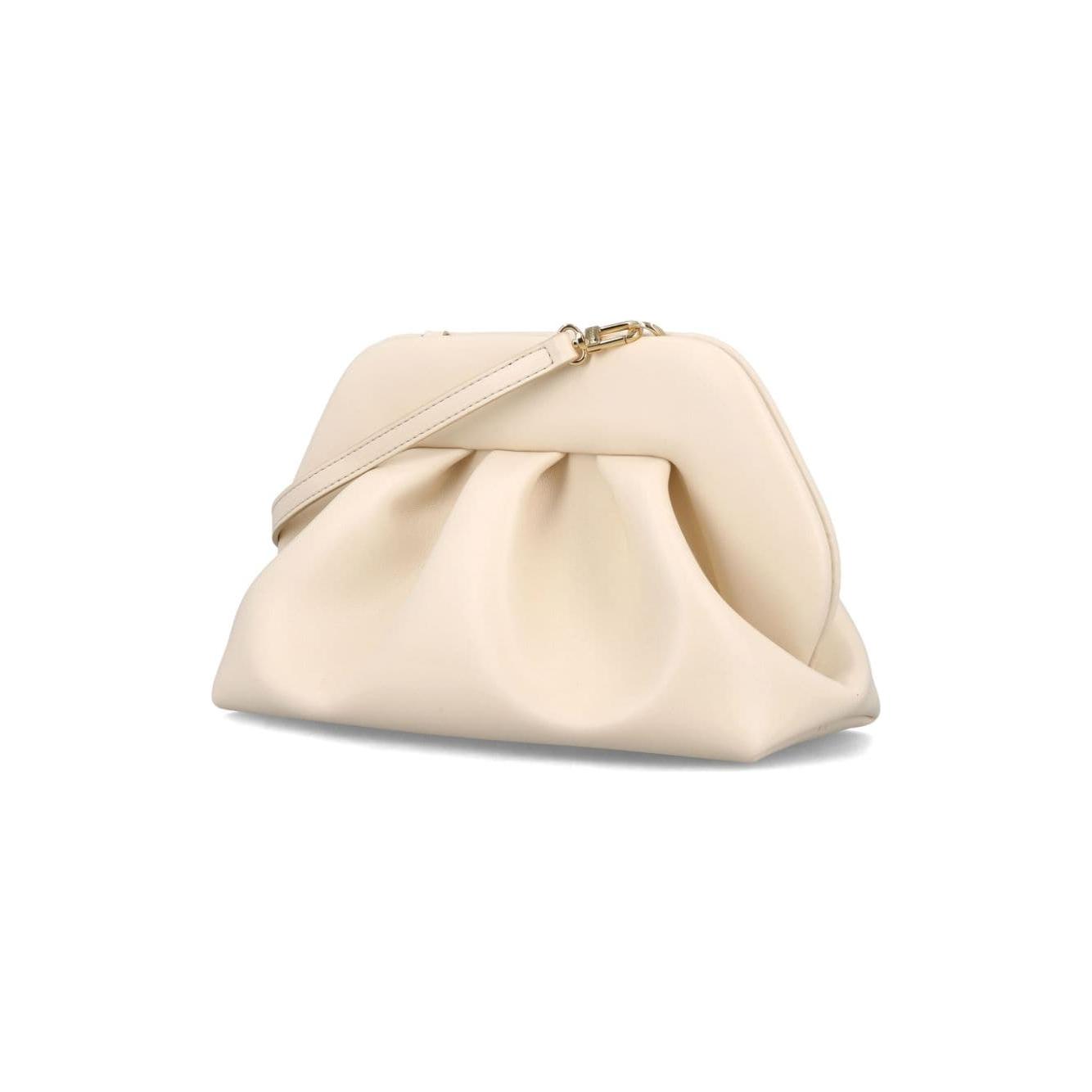 THEMOIRE' beige gathered detailing Bag Clutches Themoire'