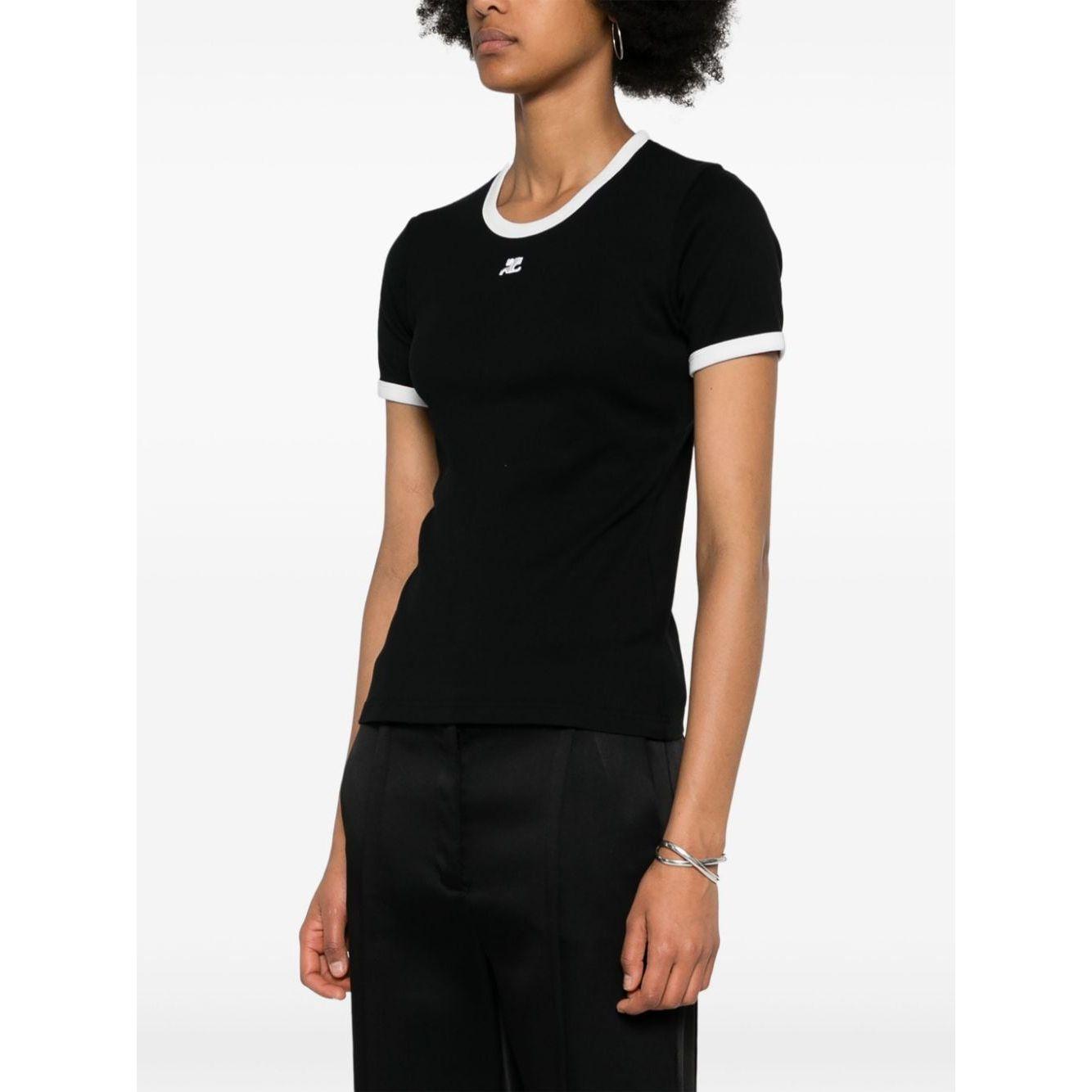 COURREGES PRE T-shirts and Polos Black Topwear Courreges Pre