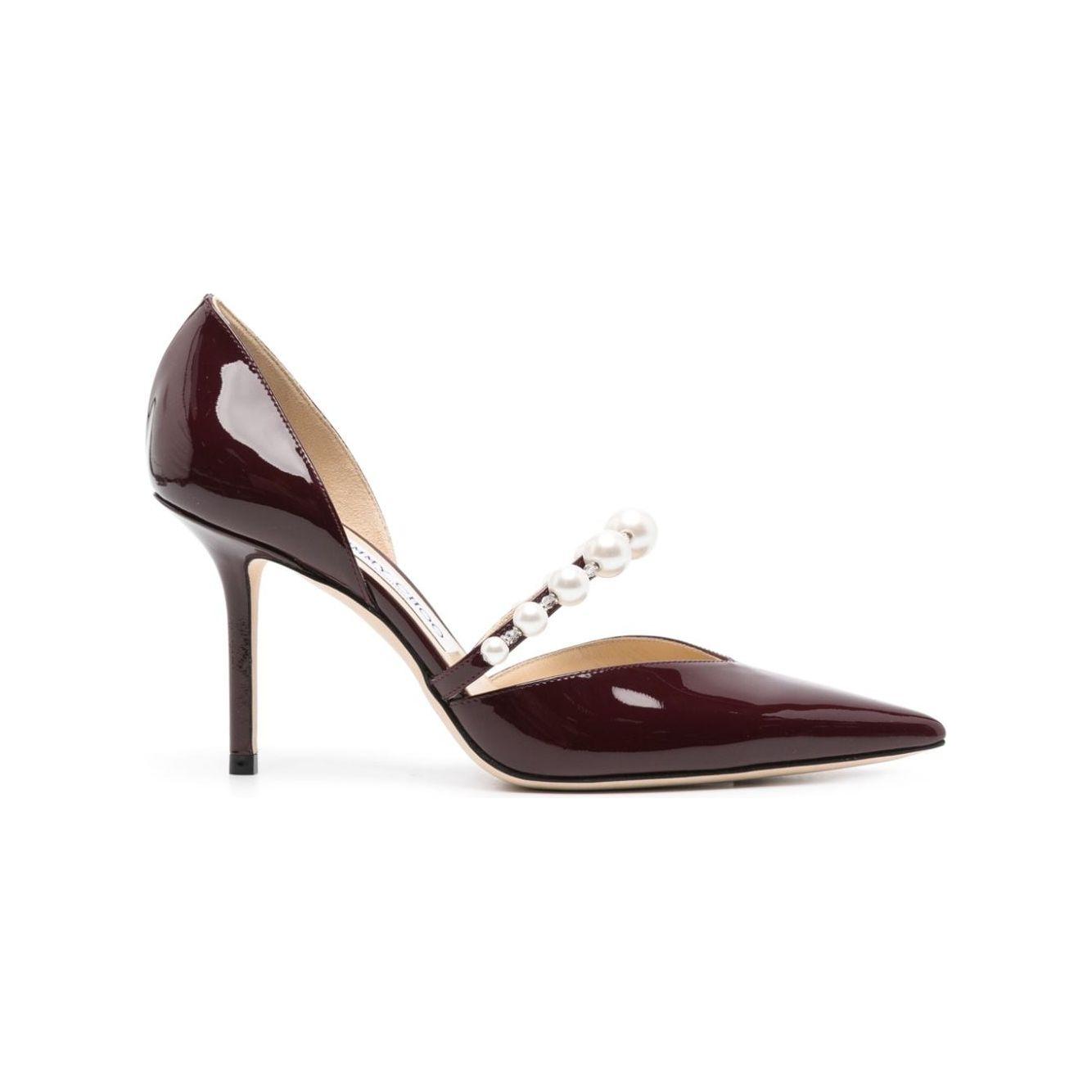 Jimmy Choo With Heel Bordeaux High Heel Jimmy Choo