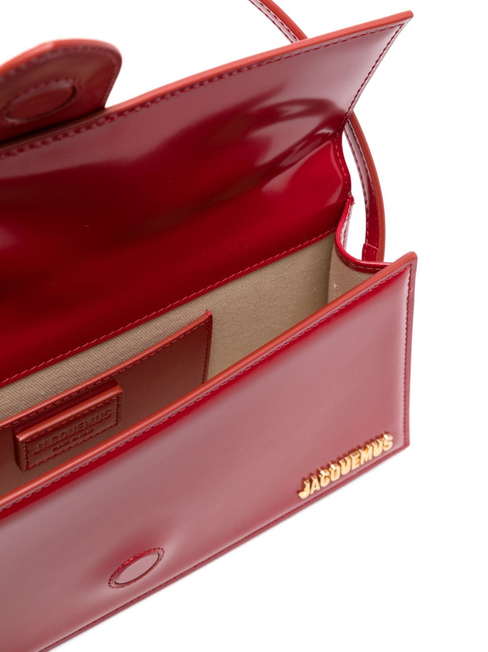 JACQUEMUS patent finish Handbag Red Shoulder JACQUEMUS