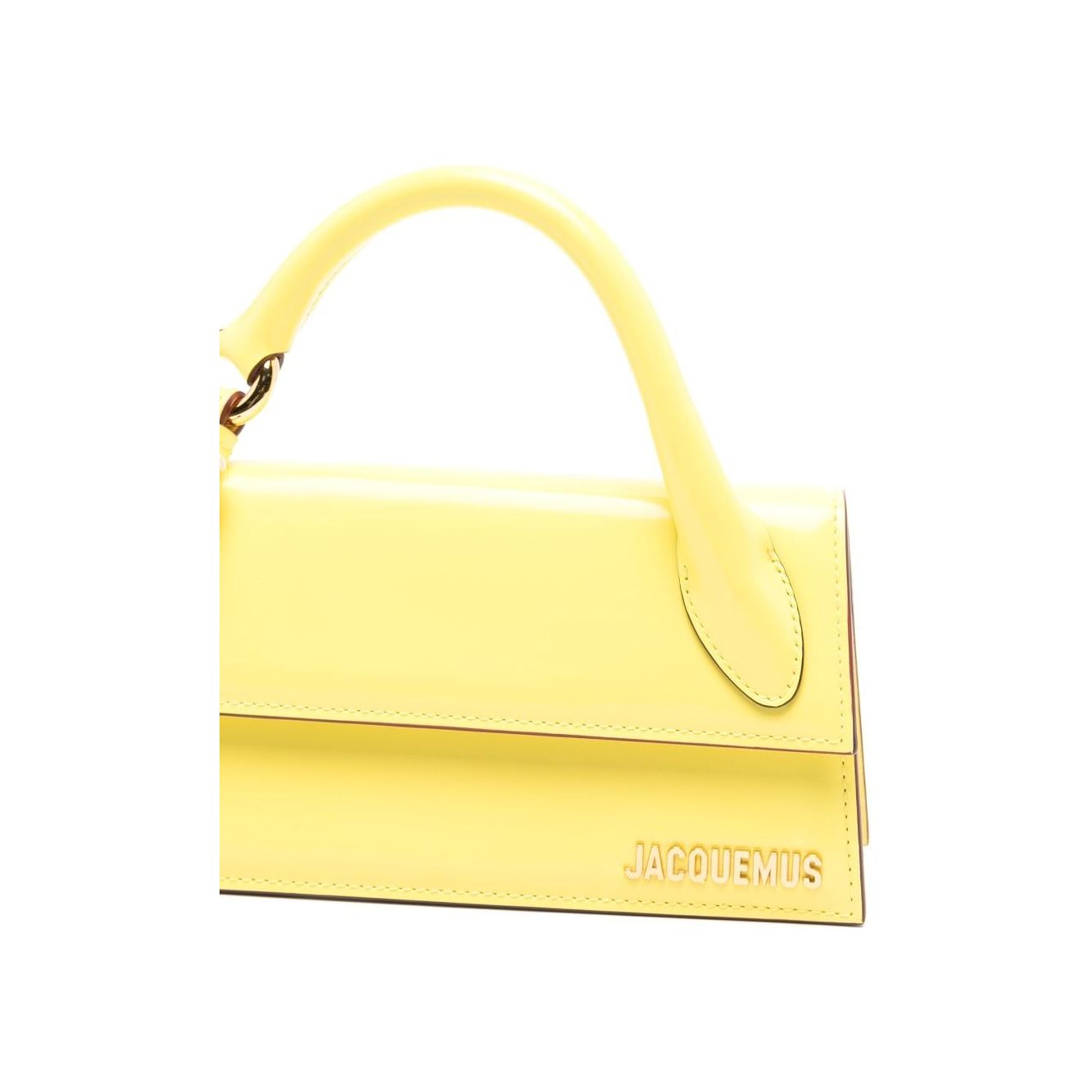 JACQUEMUS fluorescent yellow calf leather Bag Handbag JACQUEMUS