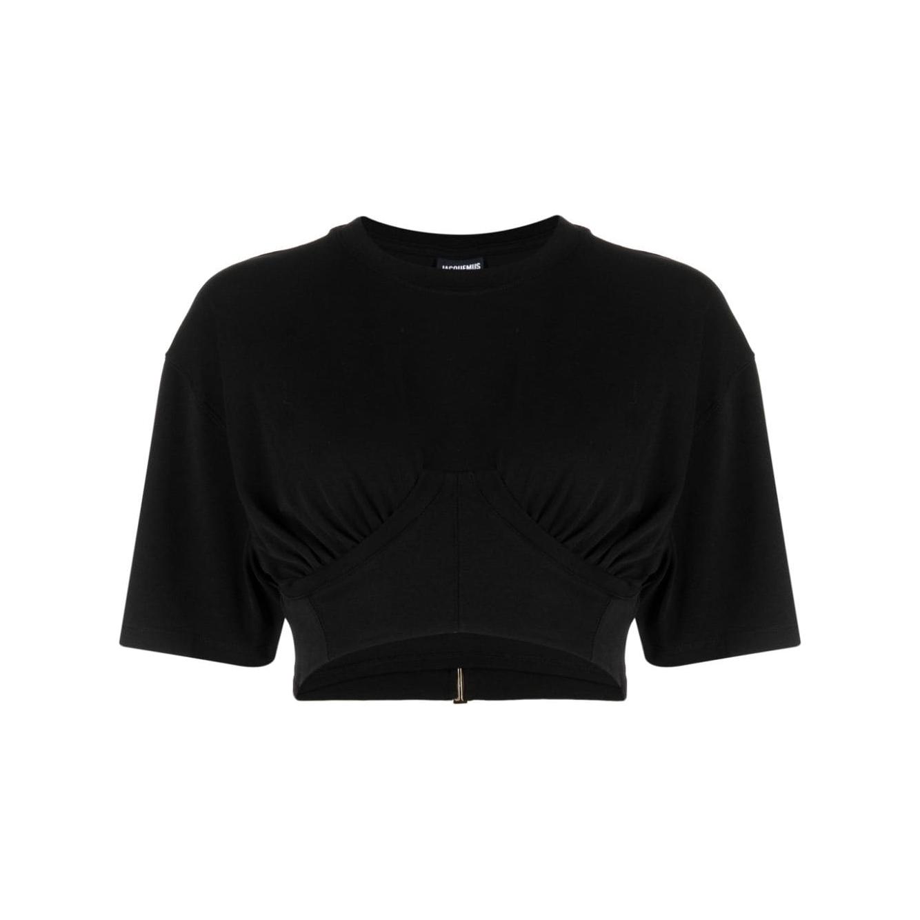 JACQUEMUS T-shirts and Polos Black Topwear JACQUEMUS