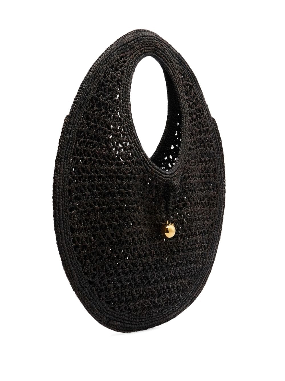 JACQUEMUS  raffia interwoven Bag Black Handbag JACQUEMUS