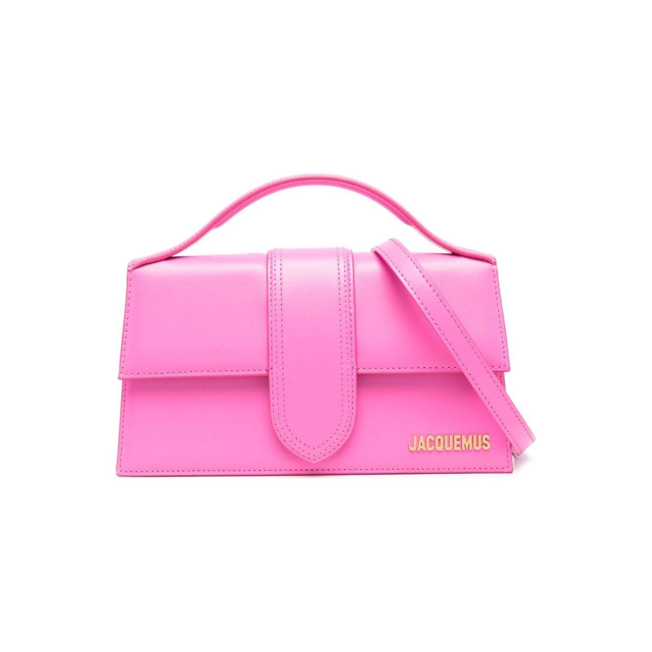 JACQUEMUS fluorescent pink calf leather Bag Handbag JACQUEMUS