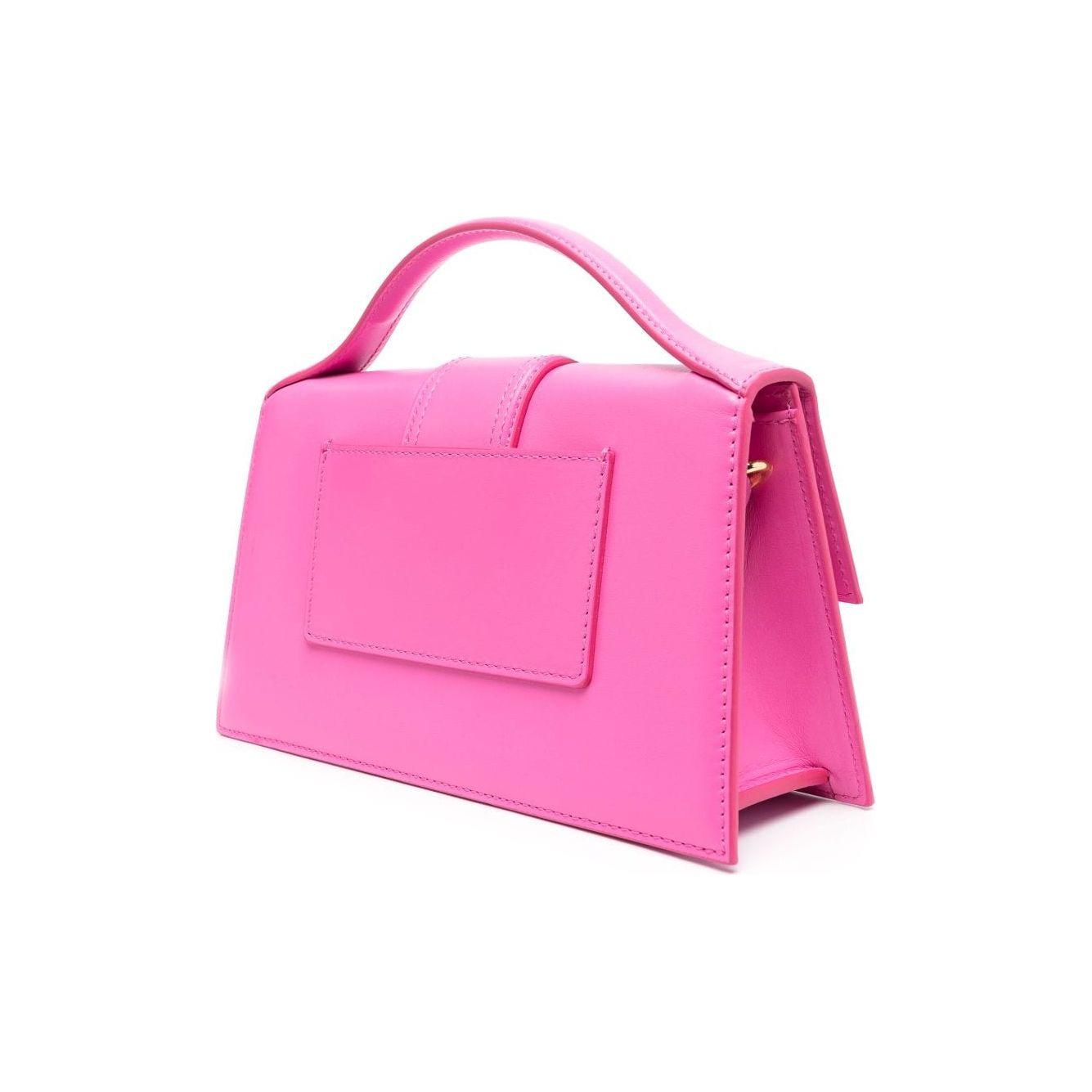 JACQUEMUS fluorescent pink calf leather Bag Handbag JACQUEMUS