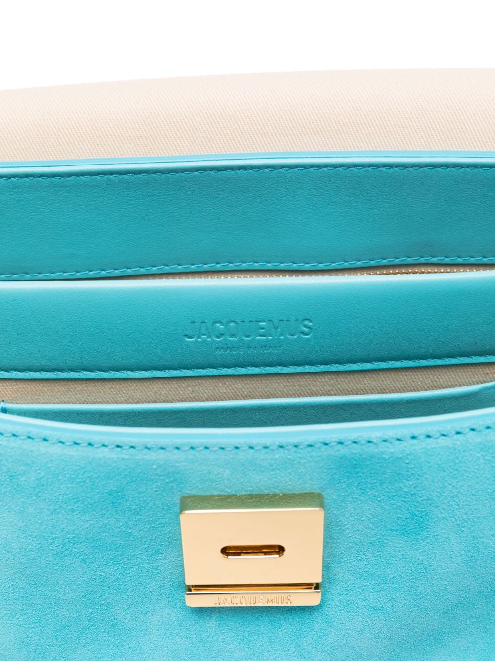 JACQUEMUS aqua blue calf suede Bag Shoulder JACQUEMUS