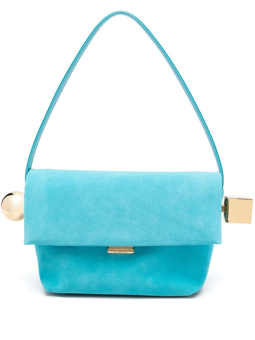 JACQUEMUS aqua blue calf suede Bag Shoulder JACQUEMUS