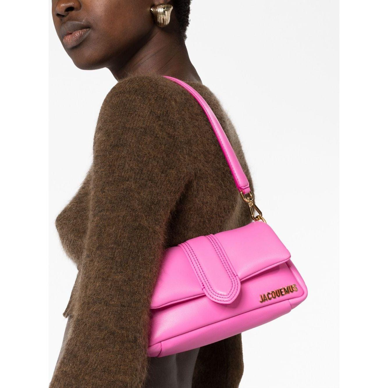 JACQUEMUS fluorescent pink calf leather padded Bag Shoulder JACQUEMUS