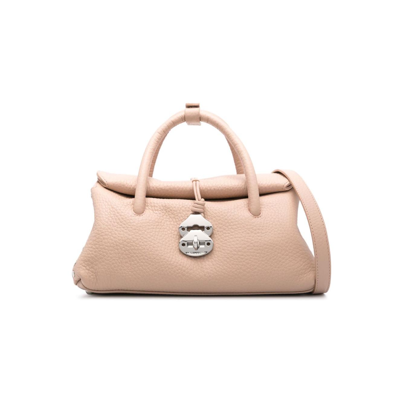 Zanellato Centauro Leather Pebbled Tote Bag Pink Handbag Zanellato