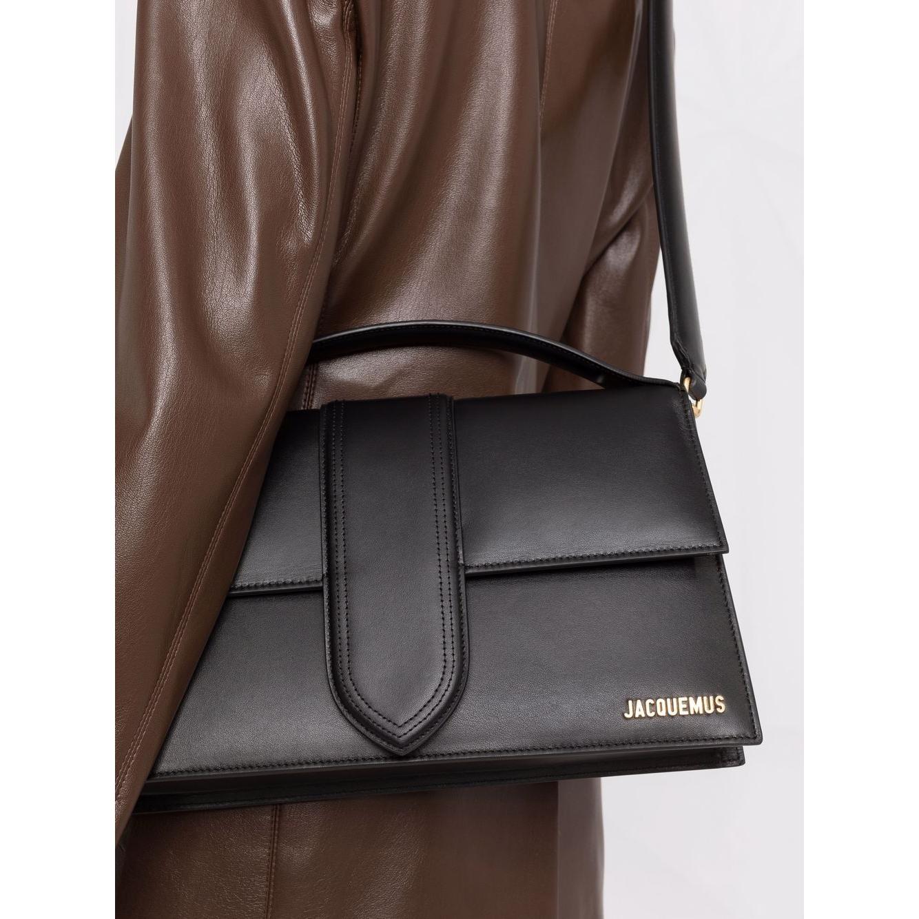 JACQUEMUS black calf leather Bag Handbag JACQUEMUS