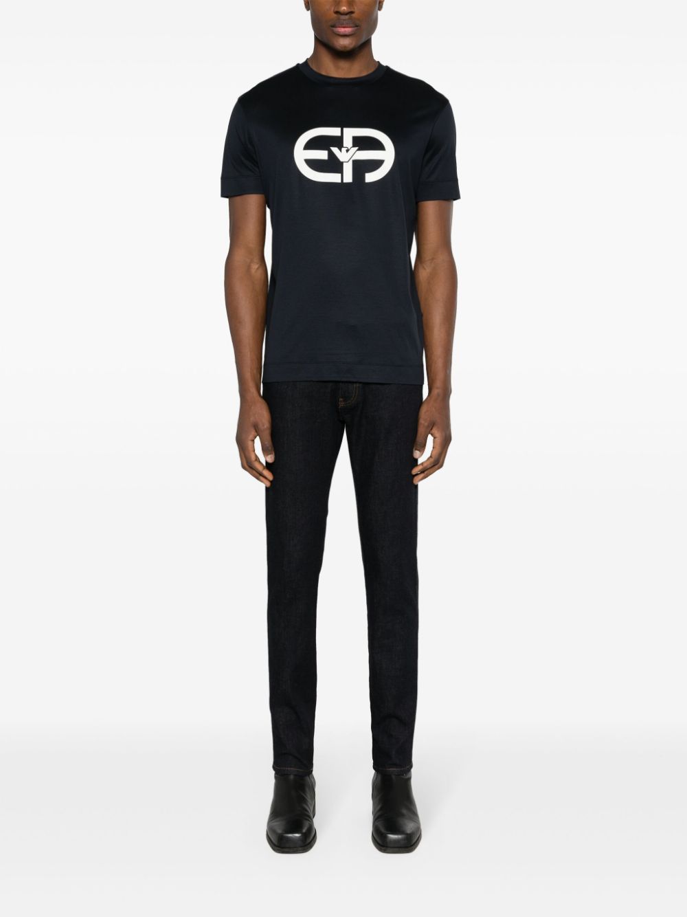 Emporio Armani T-shirts and Polos Blue Topwear Emporio Armani