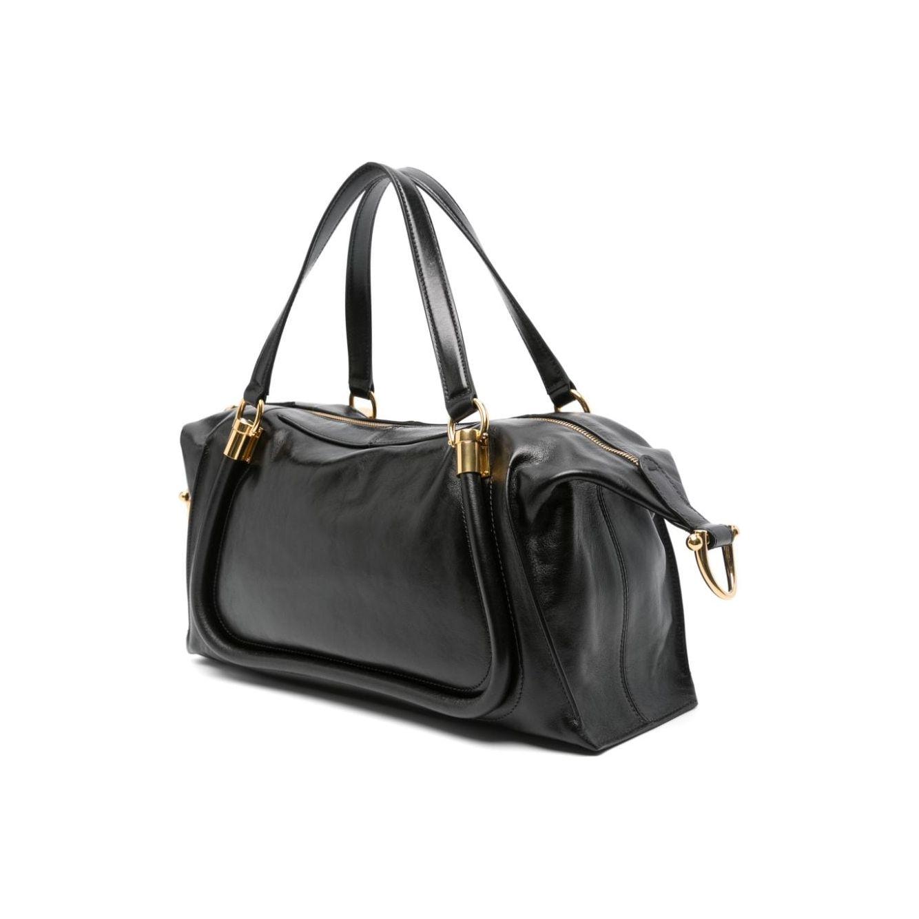 Chloè black calf leather grained Bag Handbag Chloè