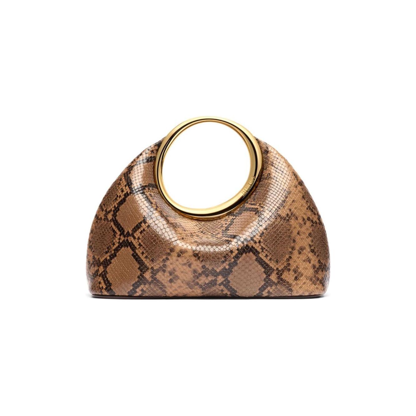 JACQUEMUS snakeskin print Leather Bag Clutches JACQUEMUS