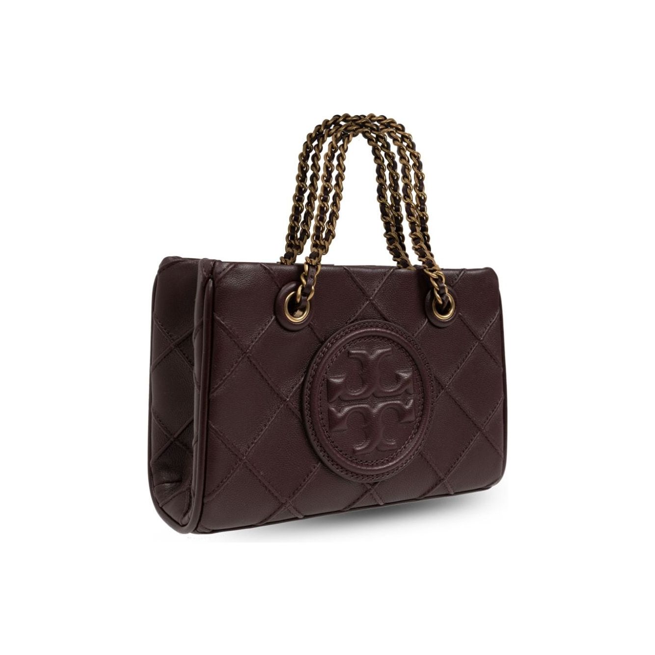 Tory Burch burgundy nappa leather diamond quilting Bag Shopper Tory Burch