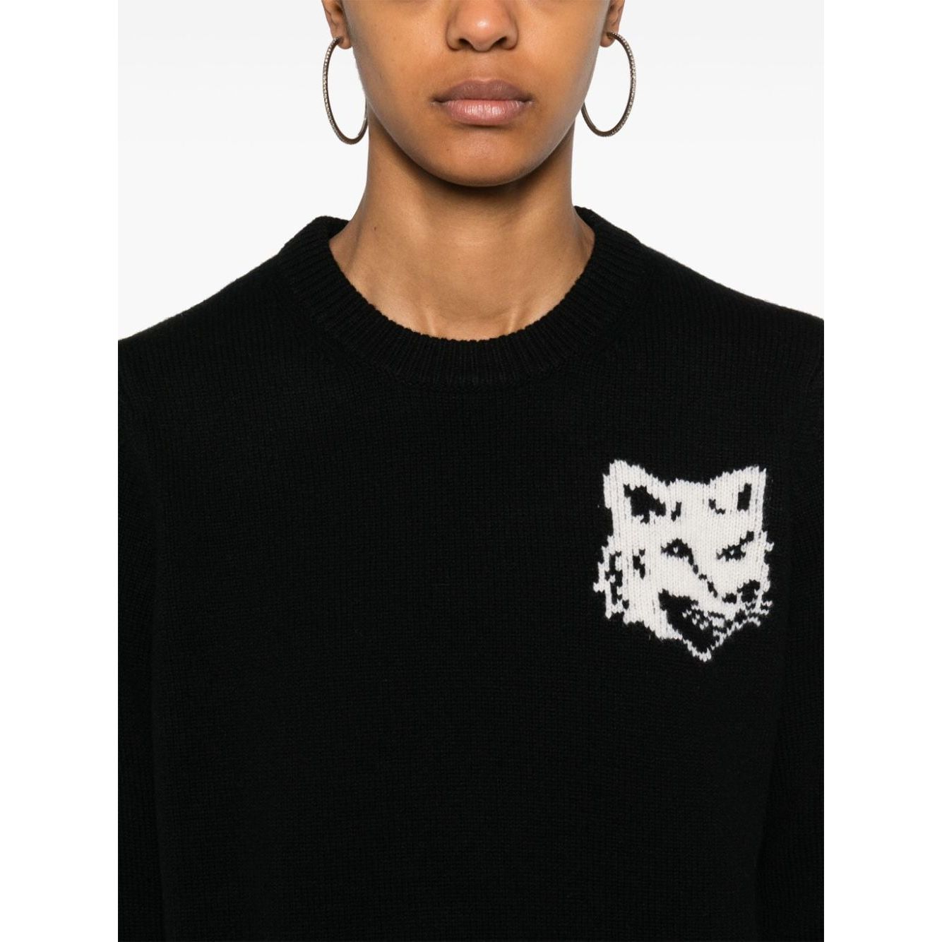 MAISON KITSUNE' Sweaters Black Topwear Maison Kitsune'