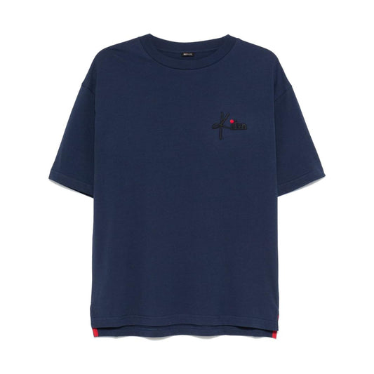 Kiton T-shirts and Polos Blue Topwear Kiton