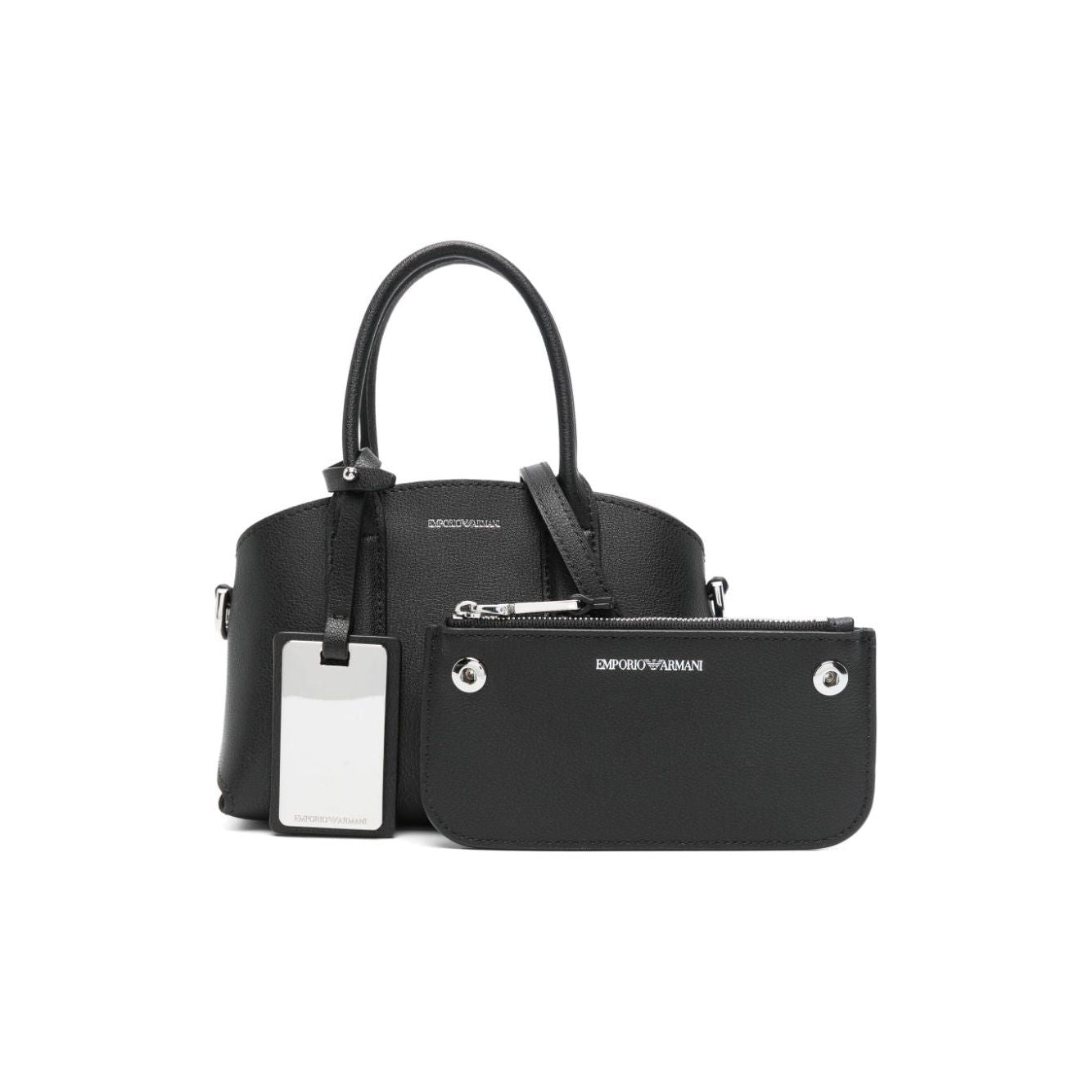 EMPORIO ARMANI CAPSULE black faux leather Bag Shopper Emporio Armani