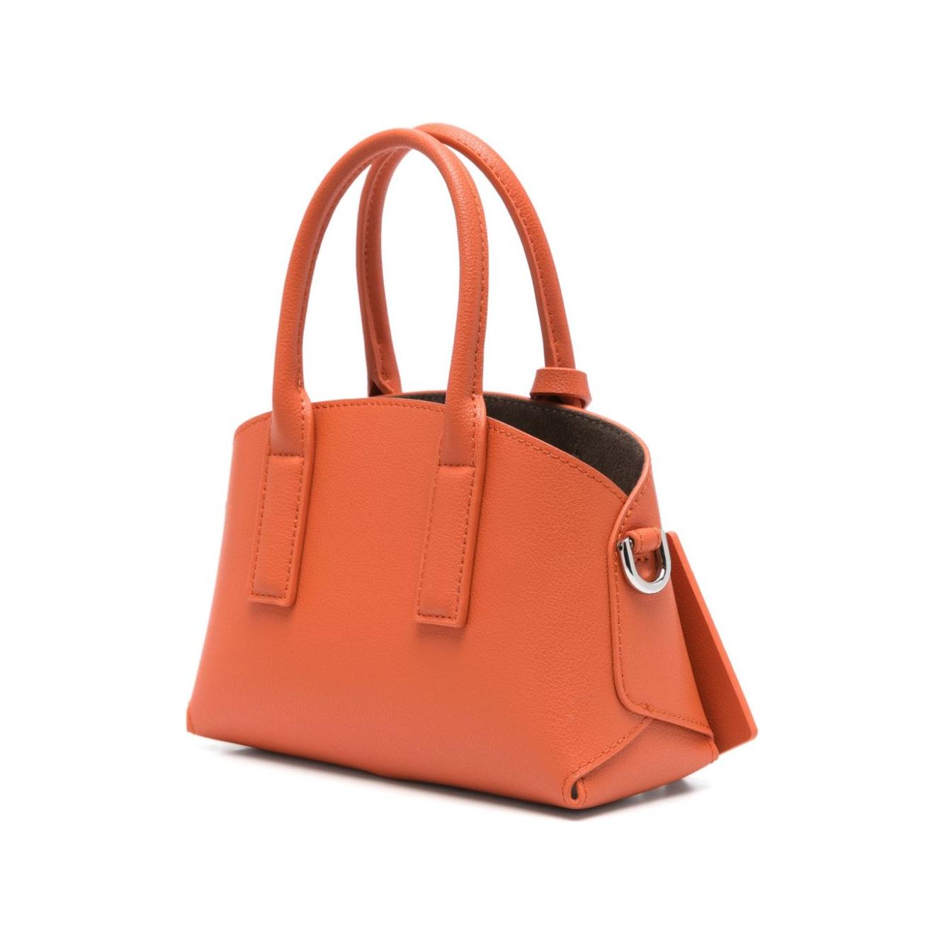 EMPORIO ARMANI CAPSULE  orange faux leather smooth grain Bag Shopper Emporio Armani