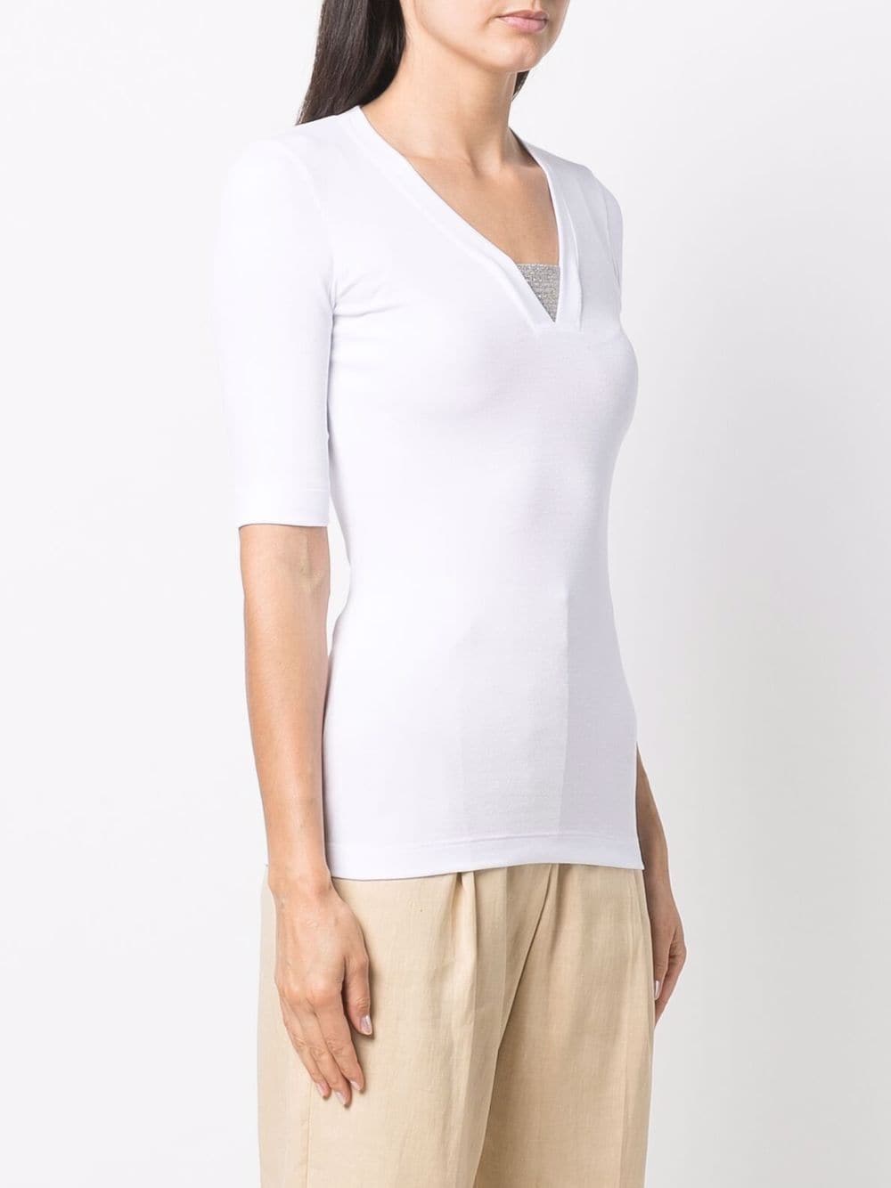 Brunello Cucinelli Top White Topwear Brunello Cucinelli