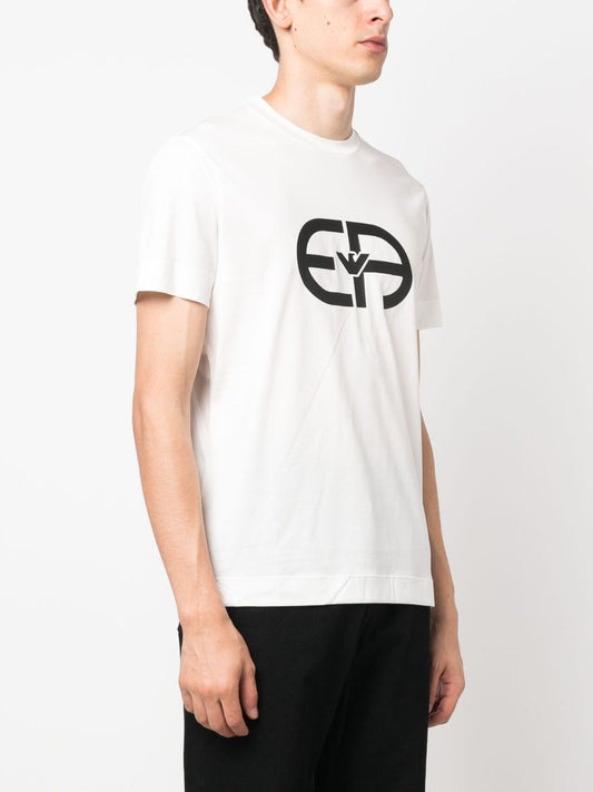 Emporio Armani logo print crew neck T-shirt