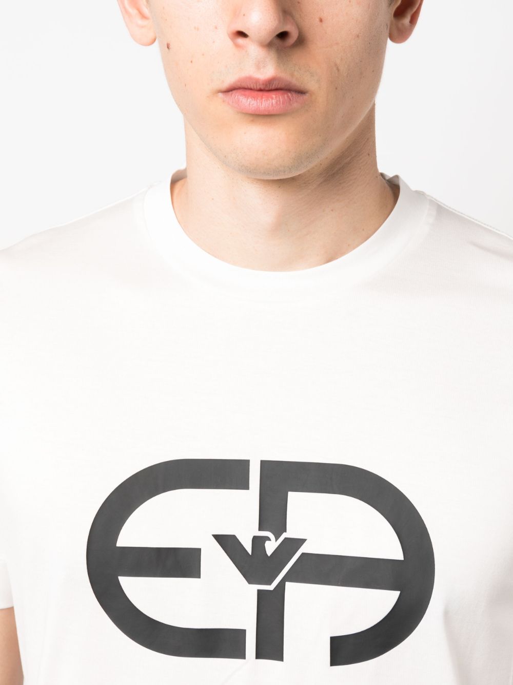 Emporio Armani logo print crew neck T-shirt