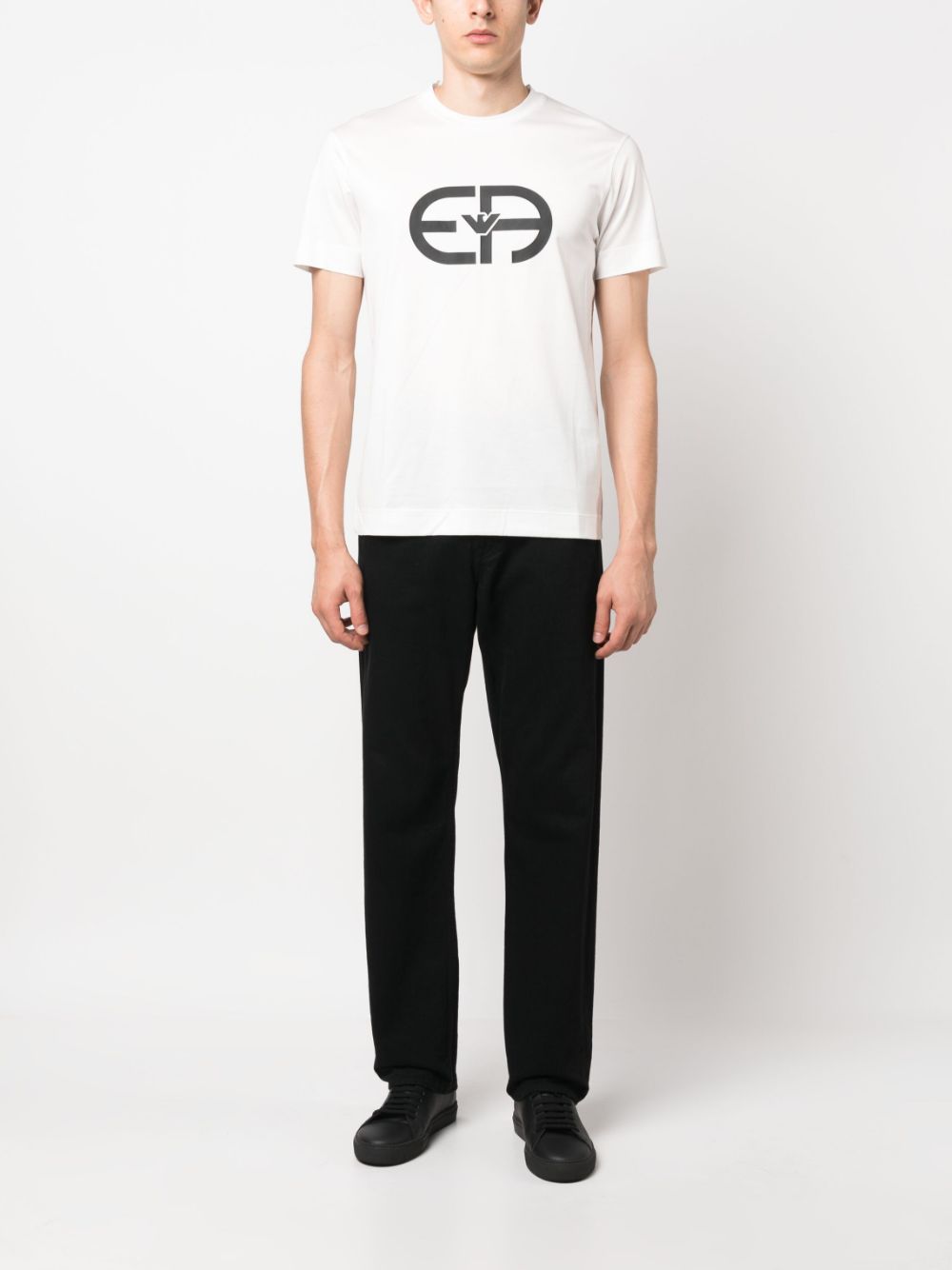 Emporio Armani logo print crew neck T-shirt